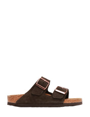 CIABATTA BIRKENSTOCK ARIZONA MOCHA IN PELLE SCAMOSCIATA CON FIBBIE IN METALLO REGOLABILI