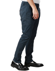 PANTALONE UOMO DONDUP BLU MODELLO GAUBERT IN GABARDINA