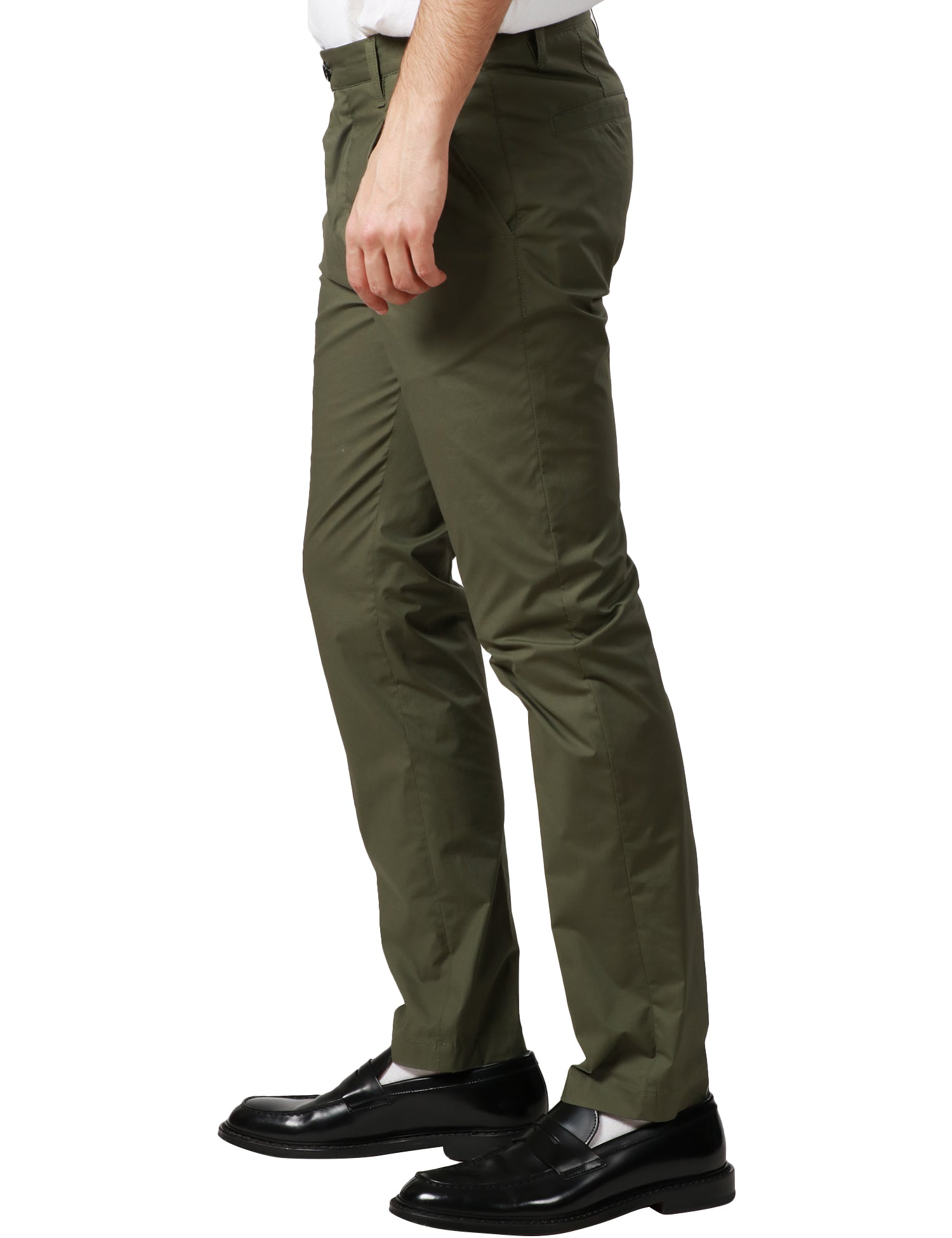 PANTALONE UOMO OFFICINA 36 VERDE MILITARE SLIM FIT CON PINCES