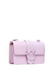 BORSA PINKO MINI LOVE BAG ONE LILLA CON FIBBIA LOVE BIRDS DIAMOND CUT E CATENA IN TONO COLORE