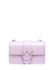 Borsa pinko mini love bag one lilla con fibbia love birds diamond cut e catena in tono colore