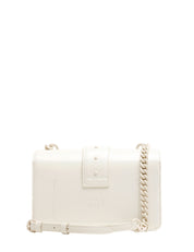 BORSA PINKO MINI LOVE BAG ONE SIMPLY BIANCA COLOR BLOCK CON FIBBIA E PARTICOLARI IN TONO COLORE