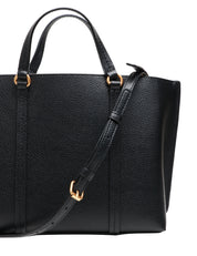 BORSA DONNA PINKO NERA MODELLO SHOPPER 100% PELLE BOTTALATA ACCOPPIATA CON MANICI E TRACOLLA