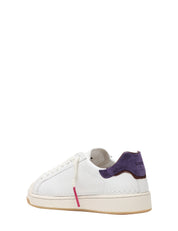 SCARPA DONNA D.A.T.E. BASE CALF BIANCO/VIOLA CON PUNTA IN GOMMA E TALLONCINO IN SUEDE