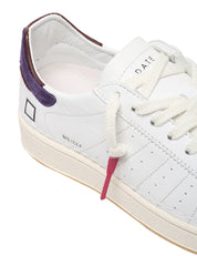 SCARPA DONNA D.A.T.E. BASE CALF BIANCO/VIOLA CON PUNTA IN GOMMA E TALLONCINO IN SUEDE