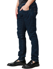 JEANS UOMO DONDUP GEORGE DENIM BLU SCURO SKINNY CON TASCHINO A FILETTO