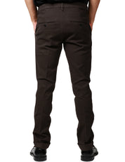 PANTALONE UOMO DONDUP GAUBERT MARRONE SLIM CHINO