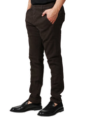 PANTALONE UOMO DONDUP GAUBERT MARRONE SLIM CHINO