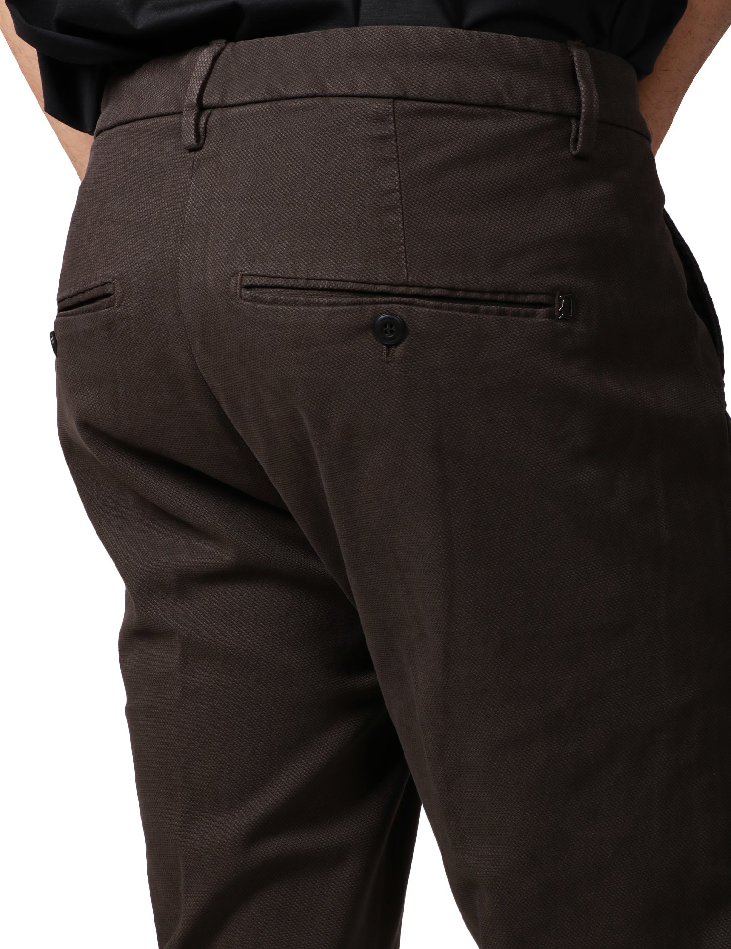 PANTALONE UOMO DONDUP GAUBERT MARRONE SLIM CHINO