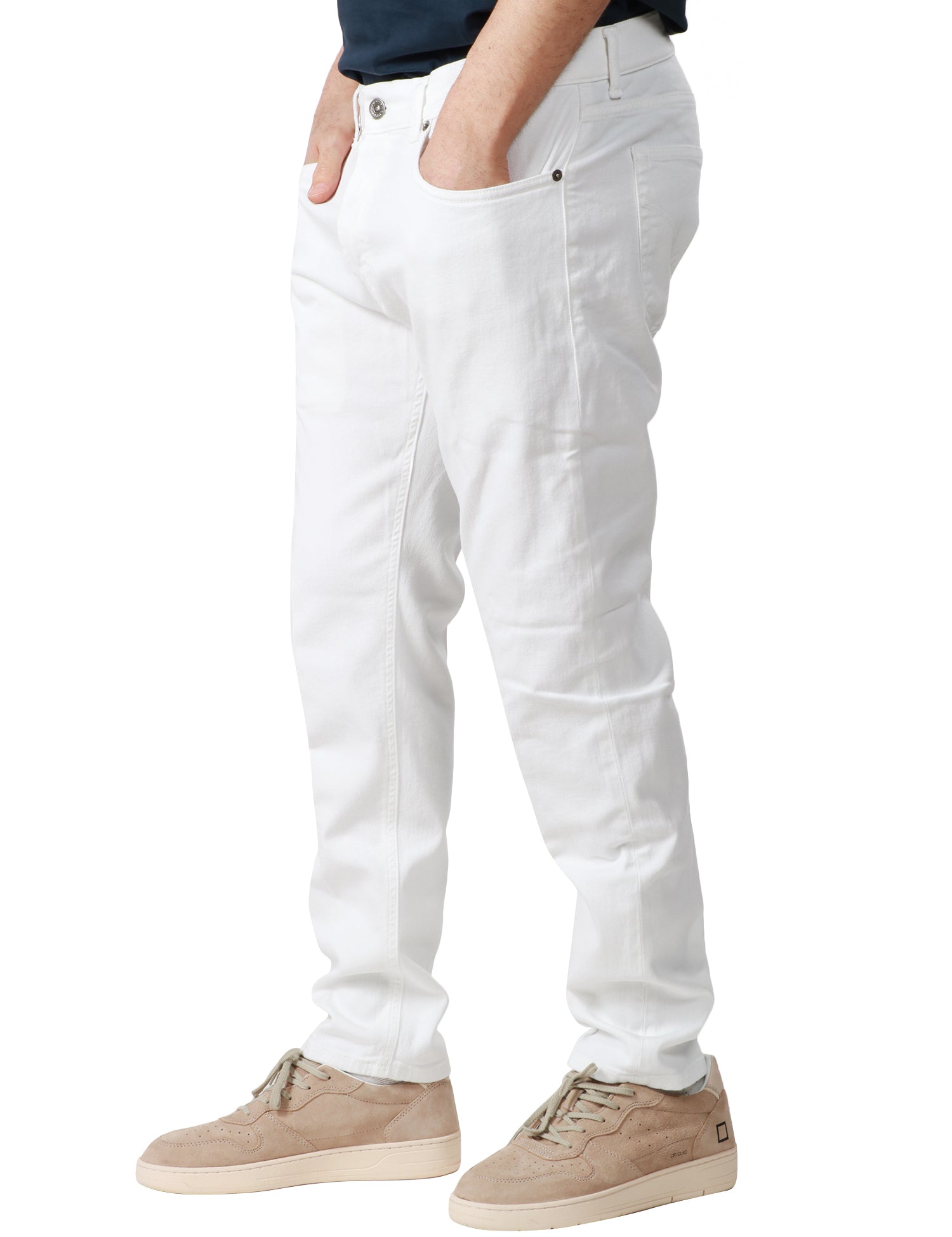 PANTALONE UOMO DONDUP BIANCO MODELLO DIAN