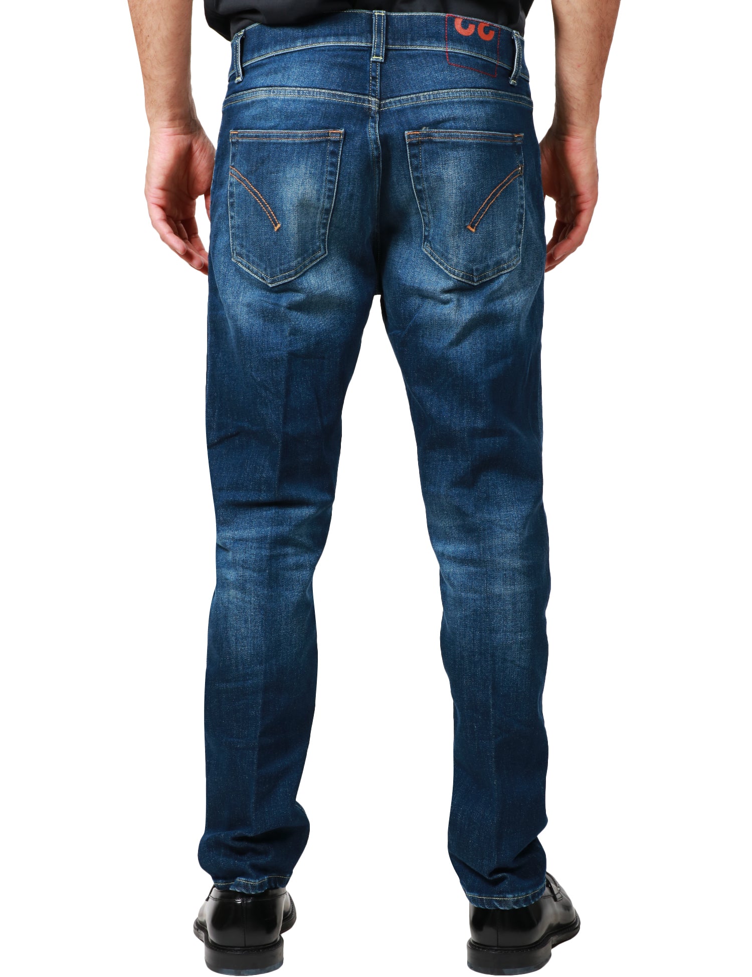 JEANS UOMO DONDUP DIAN DENIM SCURO CON EFFETTO VINTAGE