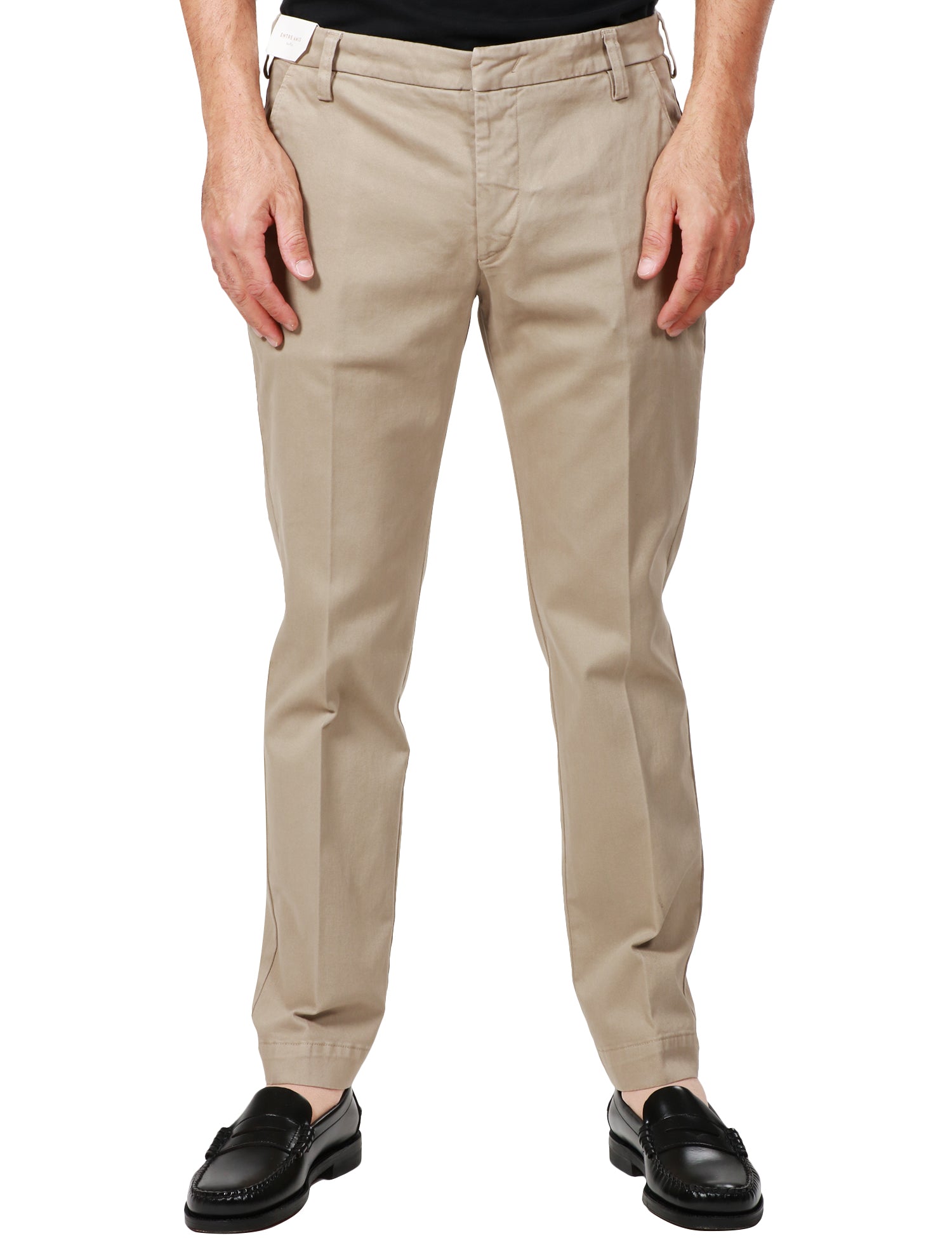 PANTALONE UOMO ENTRE AMIS BEIGE TASCA AMERICA LUNGHEZZA ALLA CAVIGLIA