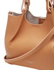 BORSA GIANNI CHIARINI NATURALE DUA IN PELLE CON TRACOLLA E POCHETTE