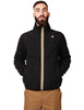 Giubbino uomo k-way pascal nero con zip a collo alto in pile liscio all'esterno e pile sherpa all'interno