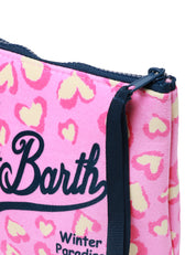 POCHETTE MC 2 SAINT BARTH ROSA CON STAMPA CUORI E LOGO BLU IN SCUBA