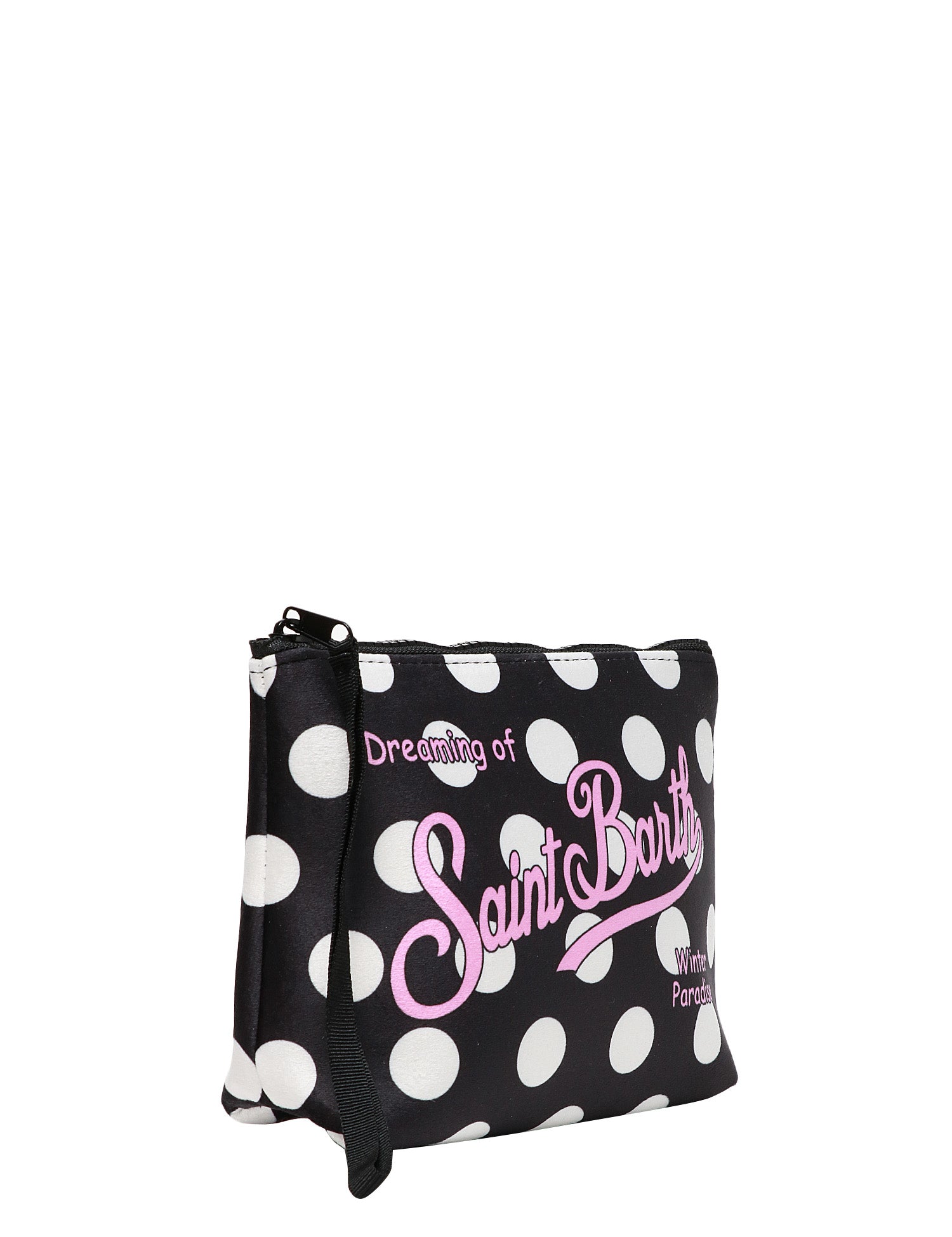 POCHETTE MC 2 SAINT BARTH NERA CON POIS BIANCHI IN SCUBA