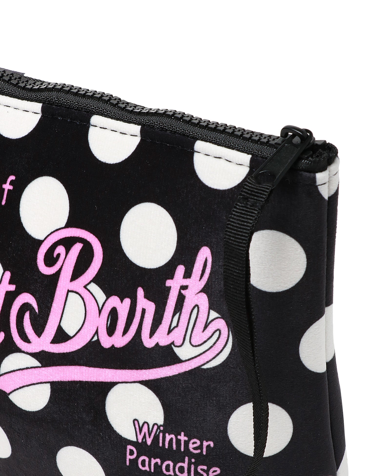 POCHETTE MC 2 SAINT BARTH NERA CON POIS BIANCHI IN SCUBA