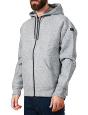 FELPA UOMO MC 2 SAINT BARTH GRIGIO CHIARO CON CAPPUCCIO E ZIP IN TESSUTO TECNICO