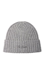 CAPPELLO UOMO MC 2 SAINT BARTH WENGEN GRIGIO CON RICAMO LOGO IN MISTO LANA E CASHMERE A COSTE