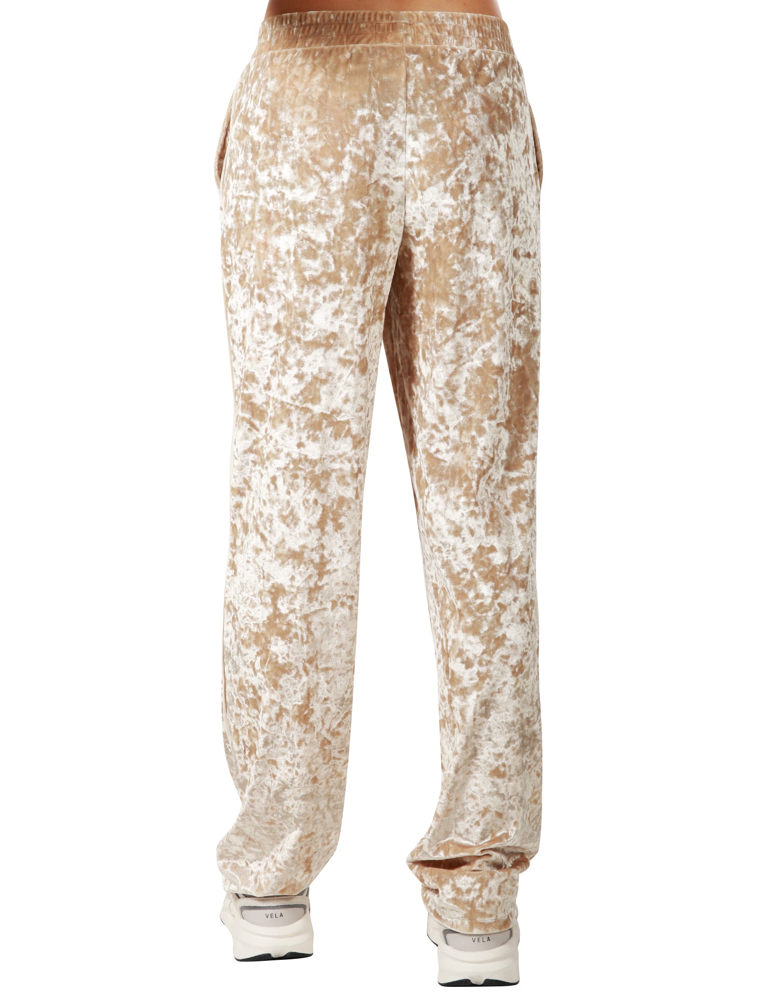 PANTALONE DONNA MC 2 SAINT BARTH YVONNE BEIGE IN CINIGLIA CON ELASTICO IN VITA