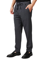 PANTALONE UOMO OFFICINA 36 BONNIE GRIGIO CON COULISSE E TASCHE POSTERIORI CON PATTA A GAMBA DRITTA