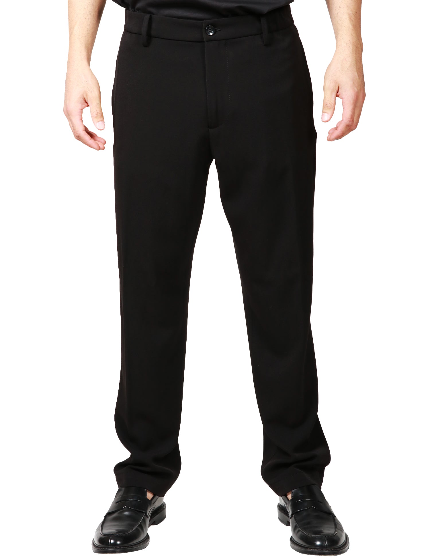 PANTALONE UOMO OFFICINA 36 NERO CON ZIP E BOTTONE A GAMBA DRITTA