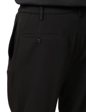 PANTALONE UOMO OFFICINA 36 NERO CON ZIP E BOTTONE A GAMBA DRITTA