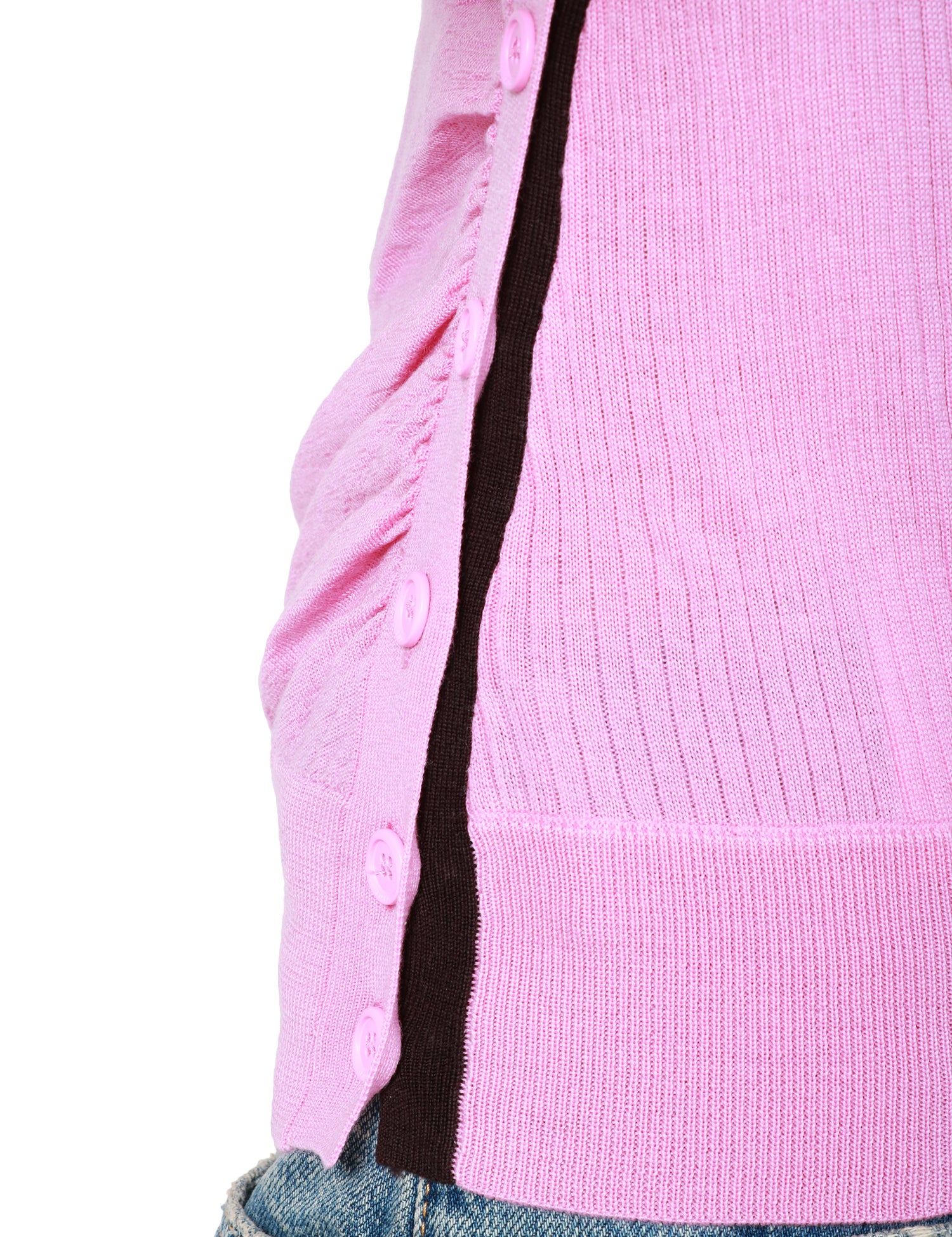 Maglia DONNA PINKO ROSA in lana con bottoni laterali