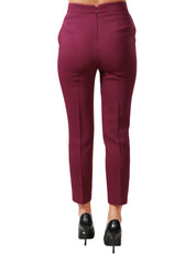 PANTALONE DONNA PINKO PARANO VINO VITA ALTA A SIGARETTA IN CADY TECNICO DI VISOCSA STRETCH