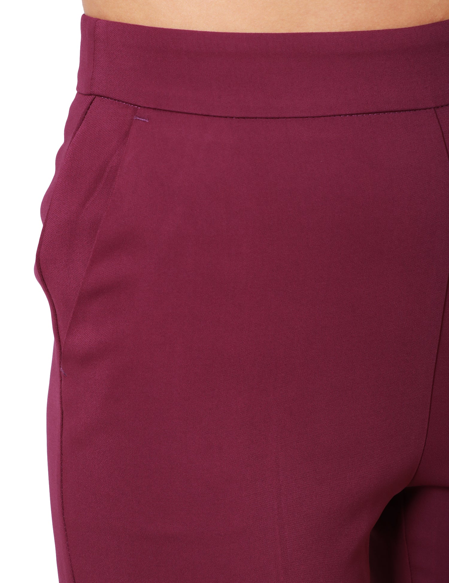 PANTALONE DONNA PINKO PARANO VINO VITA ALTA A SIGARETTA IN CADY TECNICO DI VISOCSA STRETCH