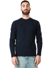 MAGLIONE UOMO ROBERTO COLLINA BLU NAVY GIROCOLLO IN MISTO LANA