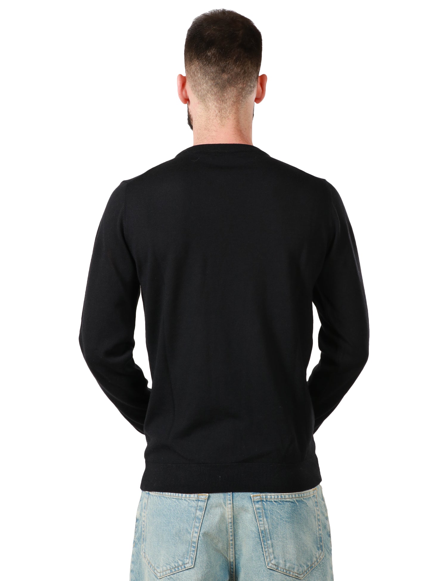 MAGLIA UOMO SAINT ETIENNE NERO PARICOLLO SLIM FIT