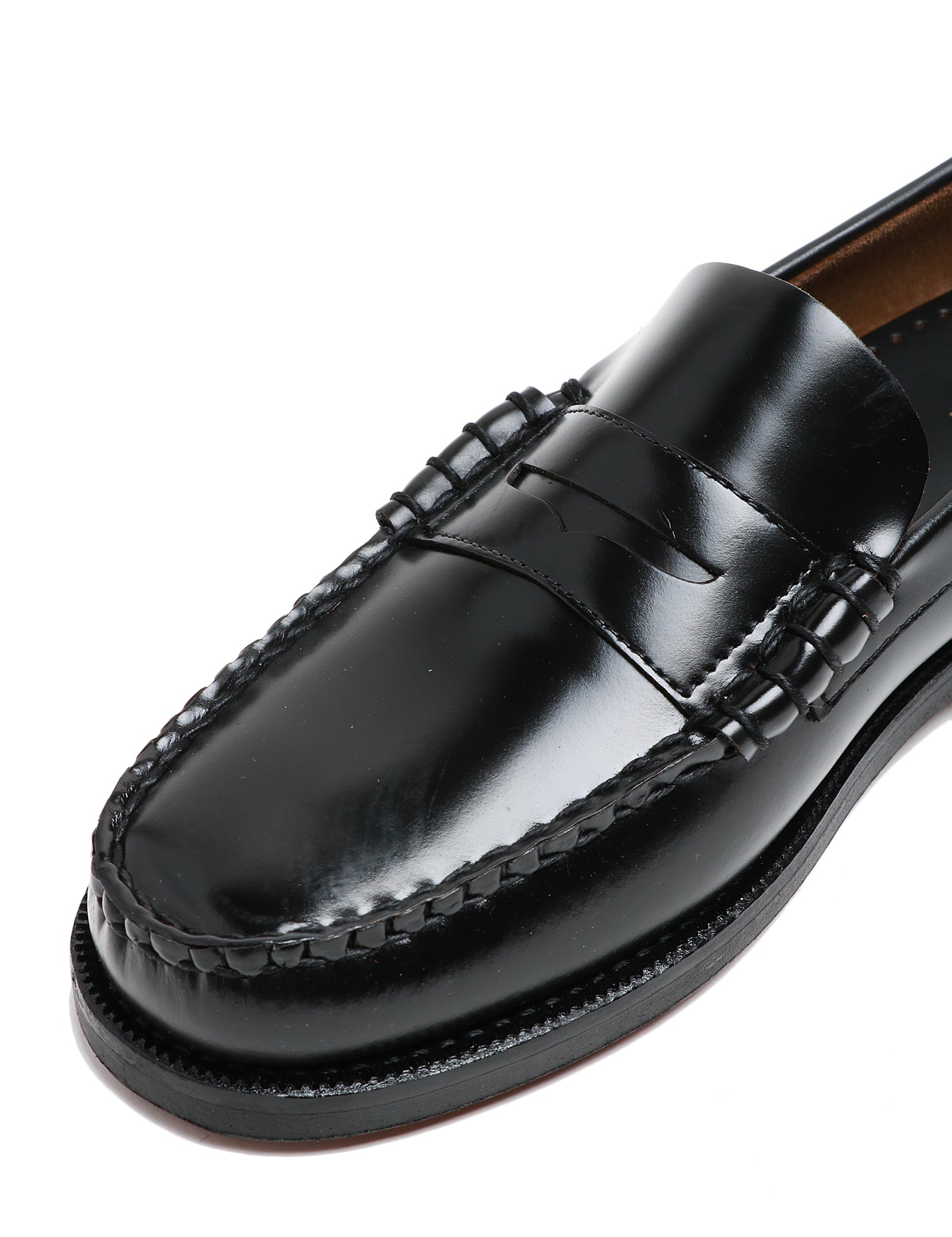 MOCASSINO UOMO SEBAGO NERO CLASSIC DAN IN PELLE SPAZZOLATA LISCIA E SUOLA IN CUOIO