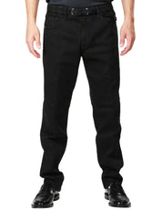 PANTALONE UOMO WHITESAND COLIN NERO 5 TASCHE CON CINTURA IN VITA REGOLABILE IN COTONE STRETCH