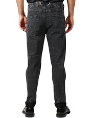 PANTALONE UOMO WHITESAND BLACK DENIM 5 TASCHE CON CITURA IN VITA IN GROSGRAIN REGOLABILE