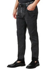 PANTALONE UOMO WHITESAND BLACK DENIM 5 TASCHE CON CITURA IN VITA IN GROSGRAIN REGOLABILE