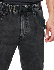 PANTALONE UOMO WHITESAND BLACK DENIM 5 TASCHE CON CITURA IN VITA IN GROSGRAIN REGOLABILE