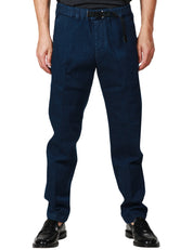 PANTALONE UOMO WHITESAND GREG DENIM BLU SCURO CON CINTURA IN VITA REGOLOABILE