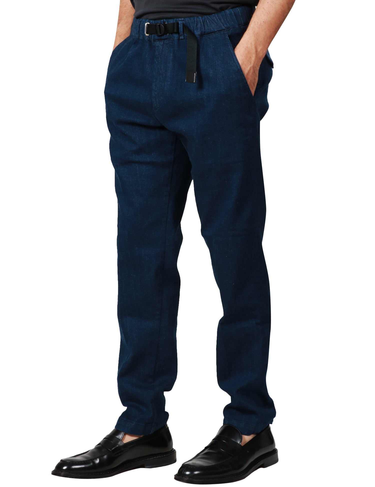 PANTALONE UOMO WHITESAND GREG DENIM BLU SCURO CON CINTURA IN VITA REGOLOABILE