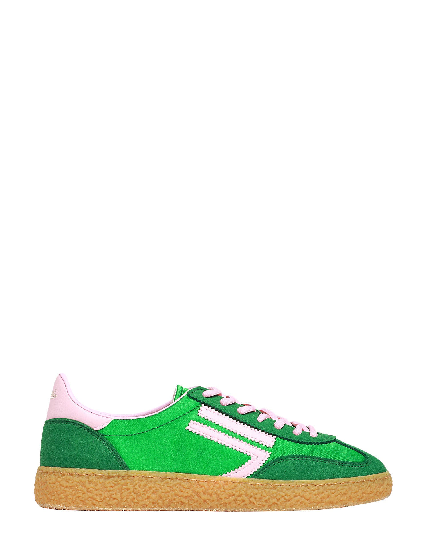 SCARPA DONNA PURAAI EDEN VERDE/ROSA IN TESSUTO E CAMOSCIO 100% VEGAN